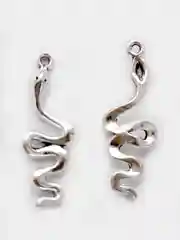 Подвески Змея", металлические, 2 шт