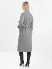 Серый пальто женское, демисезон