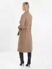Бежевый меланж пальто женское, демисезон