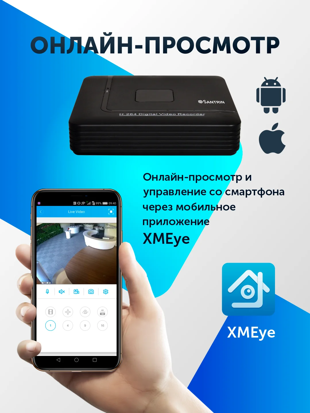 Видеорегистратор гибридный мультиформатный 4-8 каналов AHD 5Mp IP 2Mp видеонаблюдение