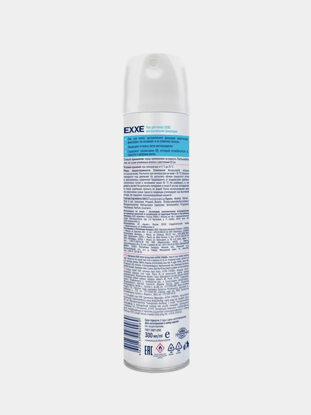 Лак для волос EXXE EXTRA STRONG, экстрасильная фиксация, 300 мл