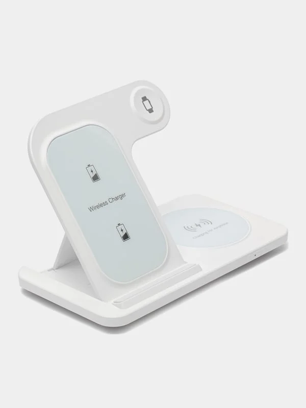 Беспроводная зарядка, 3 в 1, для iPhone, iWatch, AirPods, Android