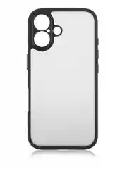 Черный чехол для Apple iPhone 16, Pro, Max, Plus пластиковый с силиконом BROSCORP противоударный
