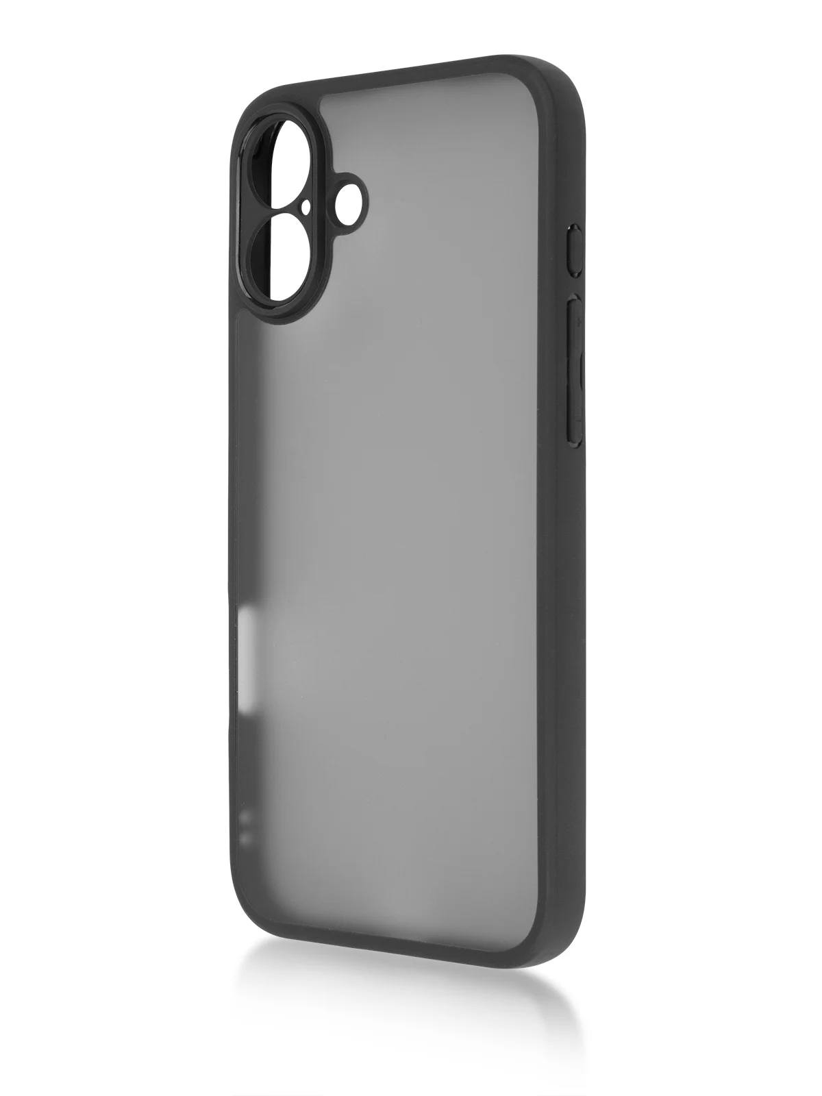 Черный чехол для Apple iPhone 16, Pro, Max, Plus пластиковый с силиконом BROSCORP противоударный