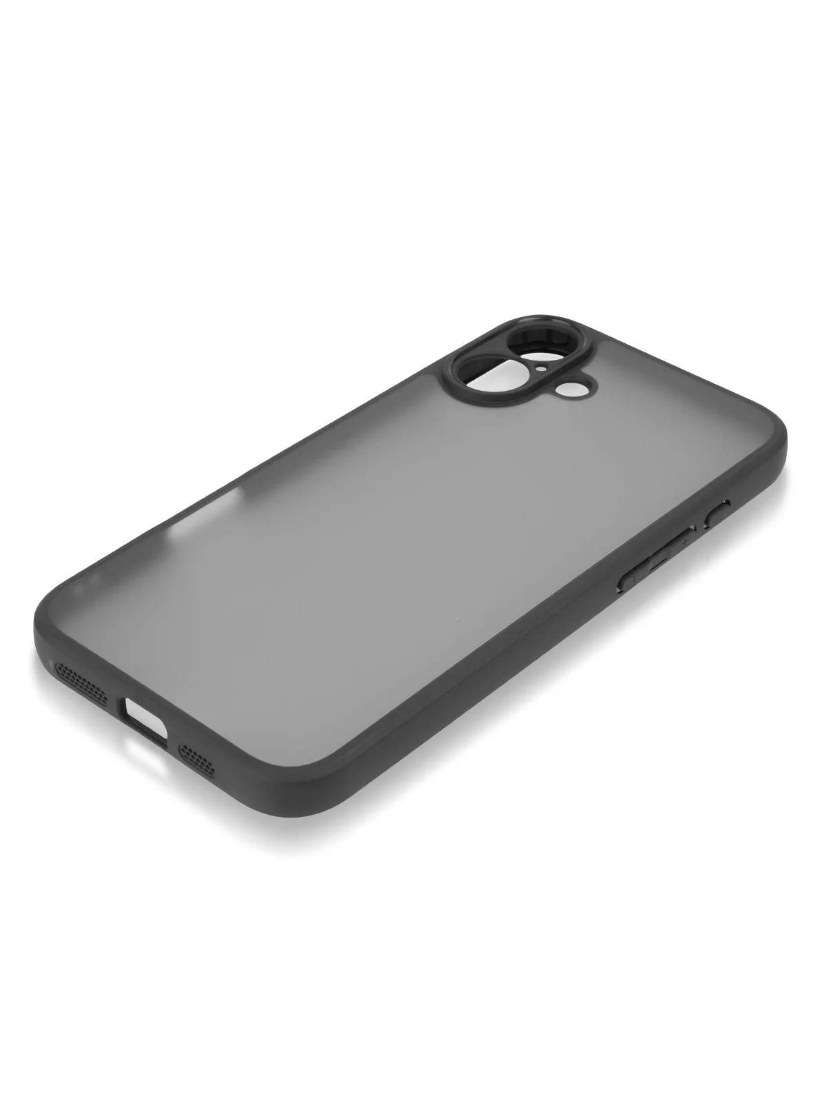 Черный чехол для Apple iPhone 16, Pro, Max, Plus пластиковый с силиконом BROSCORP противоударный