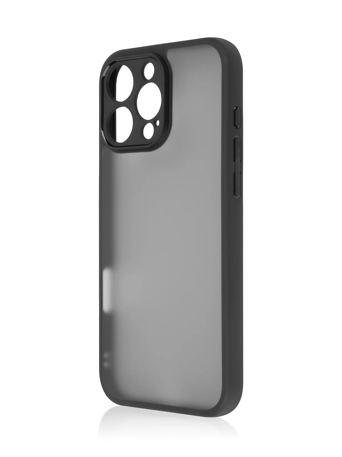 Черный чехол для Apple iPhone 16, Pro, Max, Plus пластиковый с силиконом BROSCORP противоударный