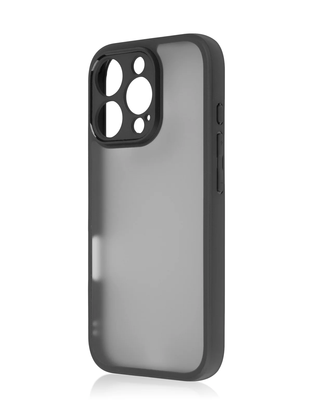 Черный чехол для Apple iPhone 16, Pro, Max, Plus пластиковый с силиконом BROSCORP противоударный