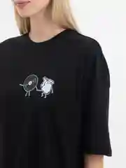 Черный футболка оверсайз "My heart" унисекс, с принтом, хлопок, Oversize T-Shirt printed, cotton