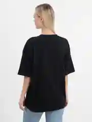 Черный футболка оверсайз "Плеер" унисекс, с принтом, хлопок, Oversize T-Shirt printed, cotton