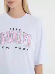 Розовый футболка оверсайз "Brooklyn", унисекс, OverSize T-Shirt с принтом, хлопок