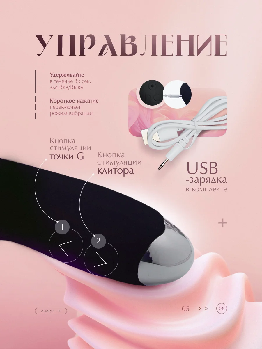 Фиолетовый двойной волновой вибратор "Кролик" женский, секс-игрушка со стимуляцией клитора и точки G
