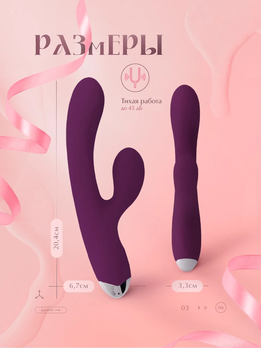 Фиолетовый двойной волновой вибратор "Кролик" женский, секс-игрушка со стимуляцией клитора и точки G