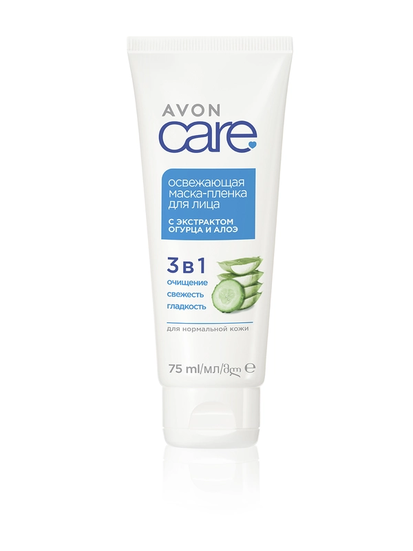 AVON Oсвежающая маска-пленка для лица с экстрактом огурца и алоэ, 75 мл