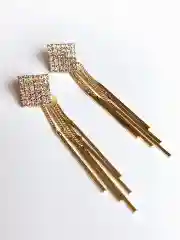 Серьги длинные Ромб с кисточками