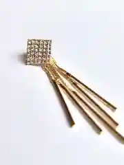 Серьги длинные Ромб с кисточками