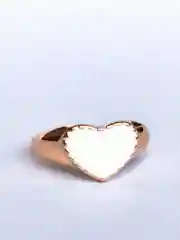 Кольцо Белоснежное сердце
