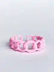 Розовый кольцо безразмерное Цепи