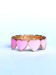 Кольцо Розовые сердечки