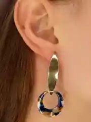 Серьги круглые, цветные