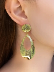 Серьги металлические овальные
