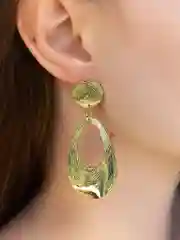 Серьги металлические овальные