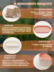 Зеленый миска для выращивания травы, для кошек, проращиватель травы