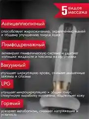 Белый вакуумный массажер для тела, антицеллюлитный, электрический, с подогревом