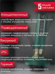 Белый вакуумный массажер для тела, антицеллюлитный, электрический, с подогревом