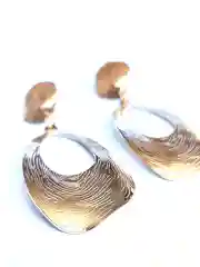 Серьги металлические овальные