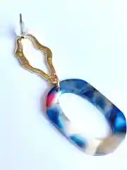 Серьги длинные овальные, цветные