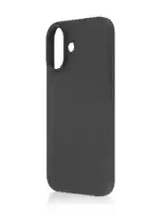 Черный чехол для Apple iPhone 16 силиконовый ROSCO матовый тонкий с бортиком защитой вокруг камер