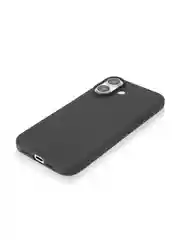 Черный чехол для Apple iPhone 16 силиконовый ROSCO матовый тонкий с бортиком защитой вокруг камер