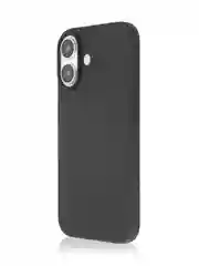 Черный чехол для Apple iPhone 16 силиконовый ROSCO матовый тонкий с бортиком защитой вокруг камер