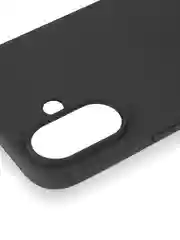 Черный чехол для Apple iPhone 16 силиконовый ROSCO матовый тонкий с бортиком защитой вокруг камер