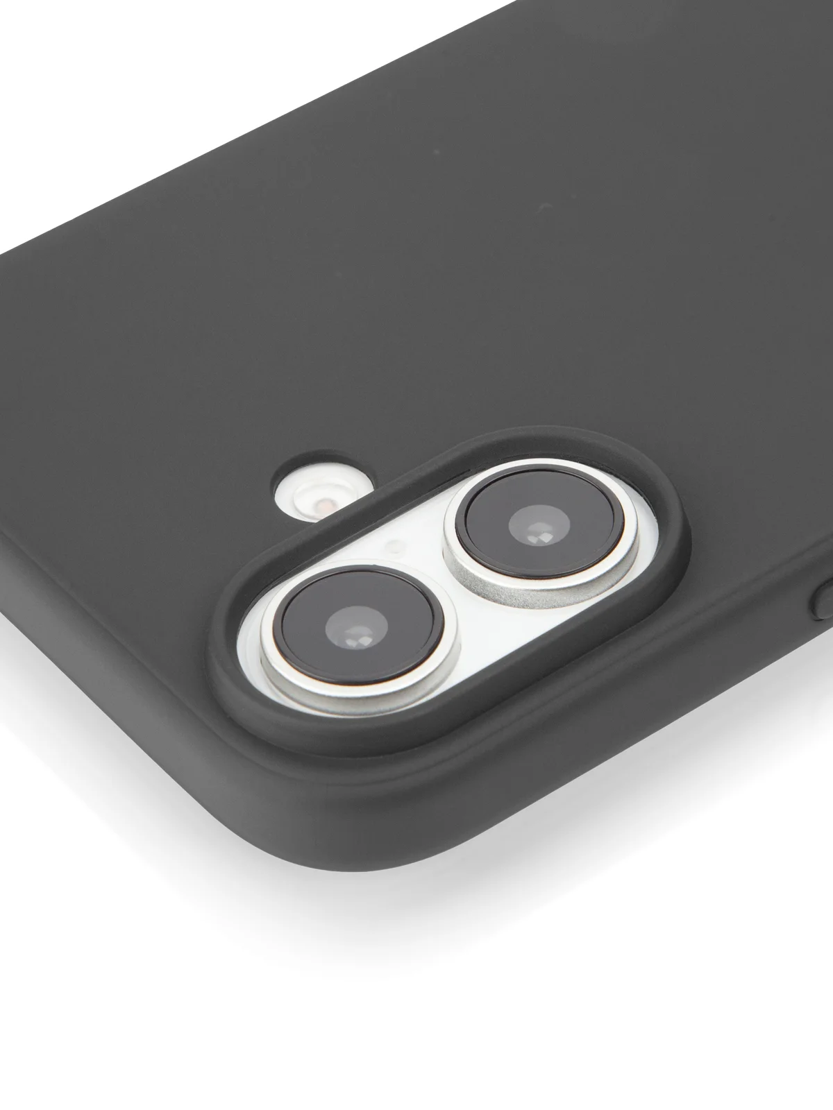 Черный чехол для Apple iPhone 16 силиконовый ROSCO матовый тонкий с бортиком защитой вокруг камер