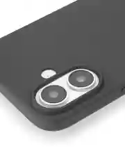 Черный чехол для Apple iPhone 16 силиконовый ROSCO матовый тонкий с бортиком защитой вокруг камер