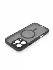 Черный чехол MagSafe для iPhone 16, Pro, Max Plus пластиковый с силиконом BROSCORP, защитой камер