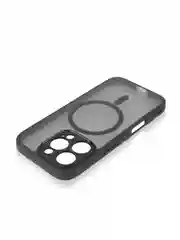 Черный чехол MagSafe для iPhone 16, Pro, Max Plus пластиковый с силиконом BROSCORP, защитой камер