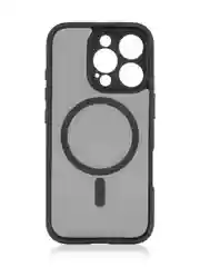 Черный чехол MagSafe для iPhone 16, Pro, Max Plus пластиковый с силиконом BROSCORP, защитой камер