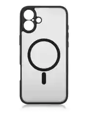 Черный чехол MagSafe для iPhone 16, Pro, Max Plus пластиковый с силиконом BROSCORP, защитой камер