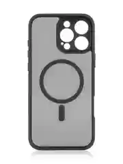 Черный чехол MagSafe для iPhone 16, Pro, Max Plus пластиковый с силиконом BROSCORP, защитой камер