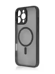 Черный чехол MagSafe для iPhone 16, Pro, Max Plus пластиковый с силиконом BROSCORP, защитой камер