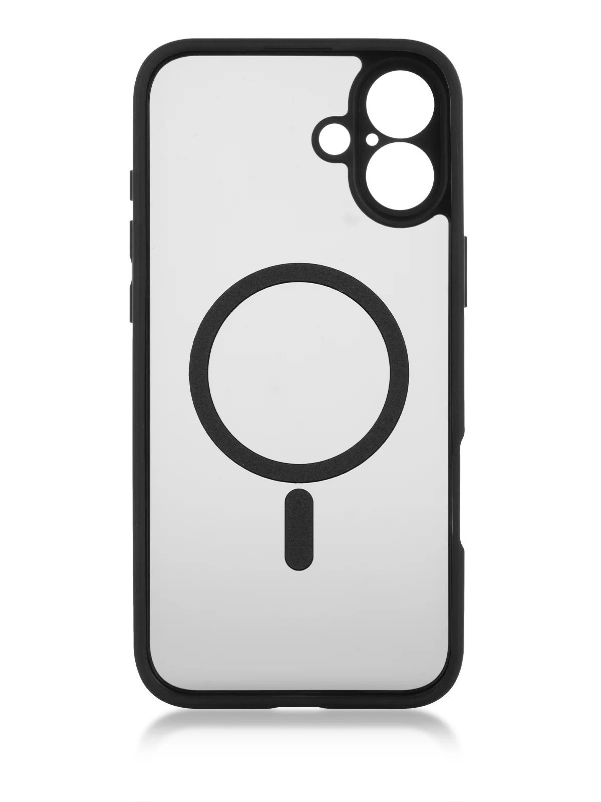 Черный чехол MagSafe для iPhone 16, Pro, Max Plus пластиковый с силиконом BROSCORP, защитой камер