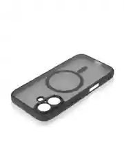 Черный чехол MagSafe для iPhone 16, Pro, Max Plus пластиковый с силиконом BROSCORP, защитой камер