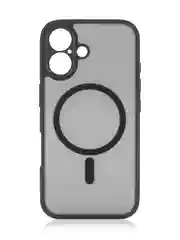 Черный чехол MagSafe для iPhone 16, Pro, Max Plus пластиковый с силиконом BROSCORP, защитой камер