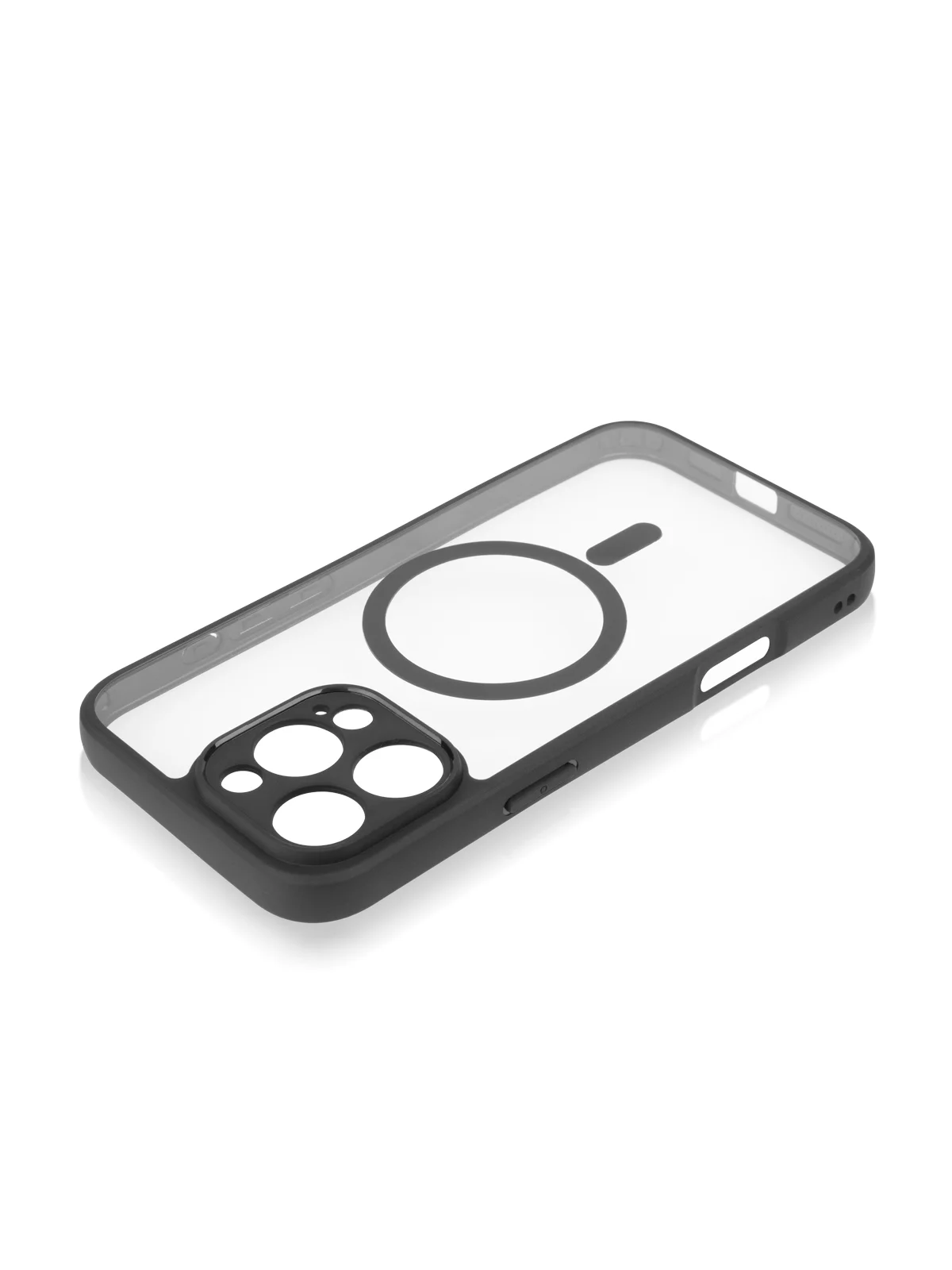 Прозрачный чехол MagSafe для iPhone 16, Pro, Max Plus пластиковый с силиконом BROSCORP, защитой камер