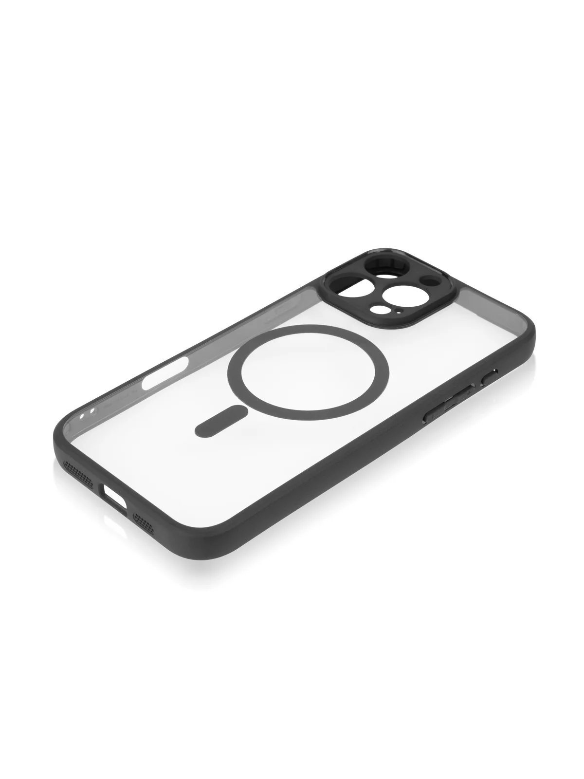 Прозрачный чехол MagSafe для iPhone 16, Pro, Max Plus пластиковый с силиконом BROSCORP, защитой камер