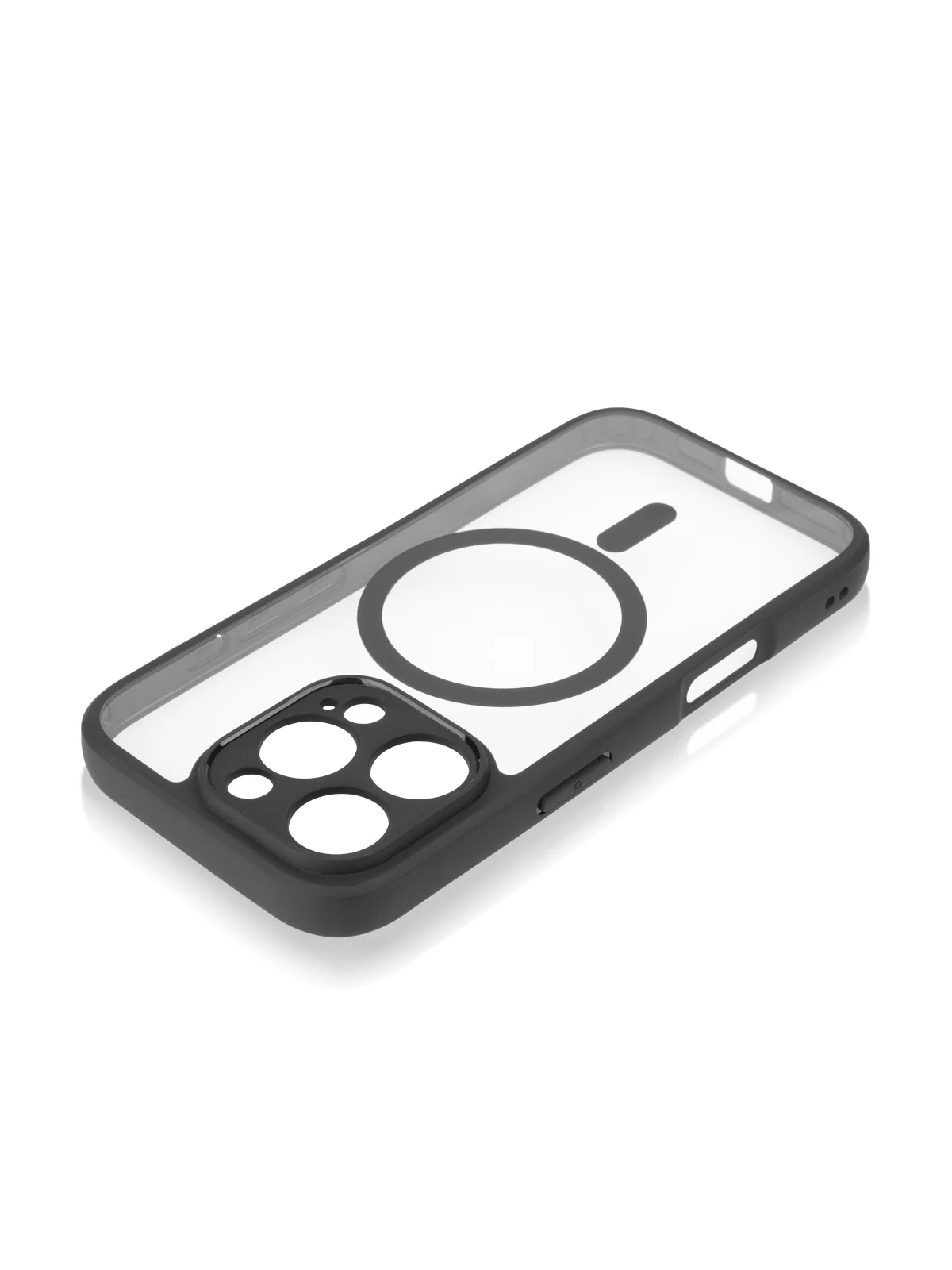 Прозрачный чехол MagSafe для iPhone 16, Pro, Max Plus пластиковый с силиконом BROSCORP, защитой камер