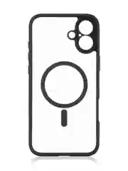 Прозрачный чехол MagSafe для iPhone 16, Pro, Max Plus пластиковый с силиконом BROSCORP, защитой камер