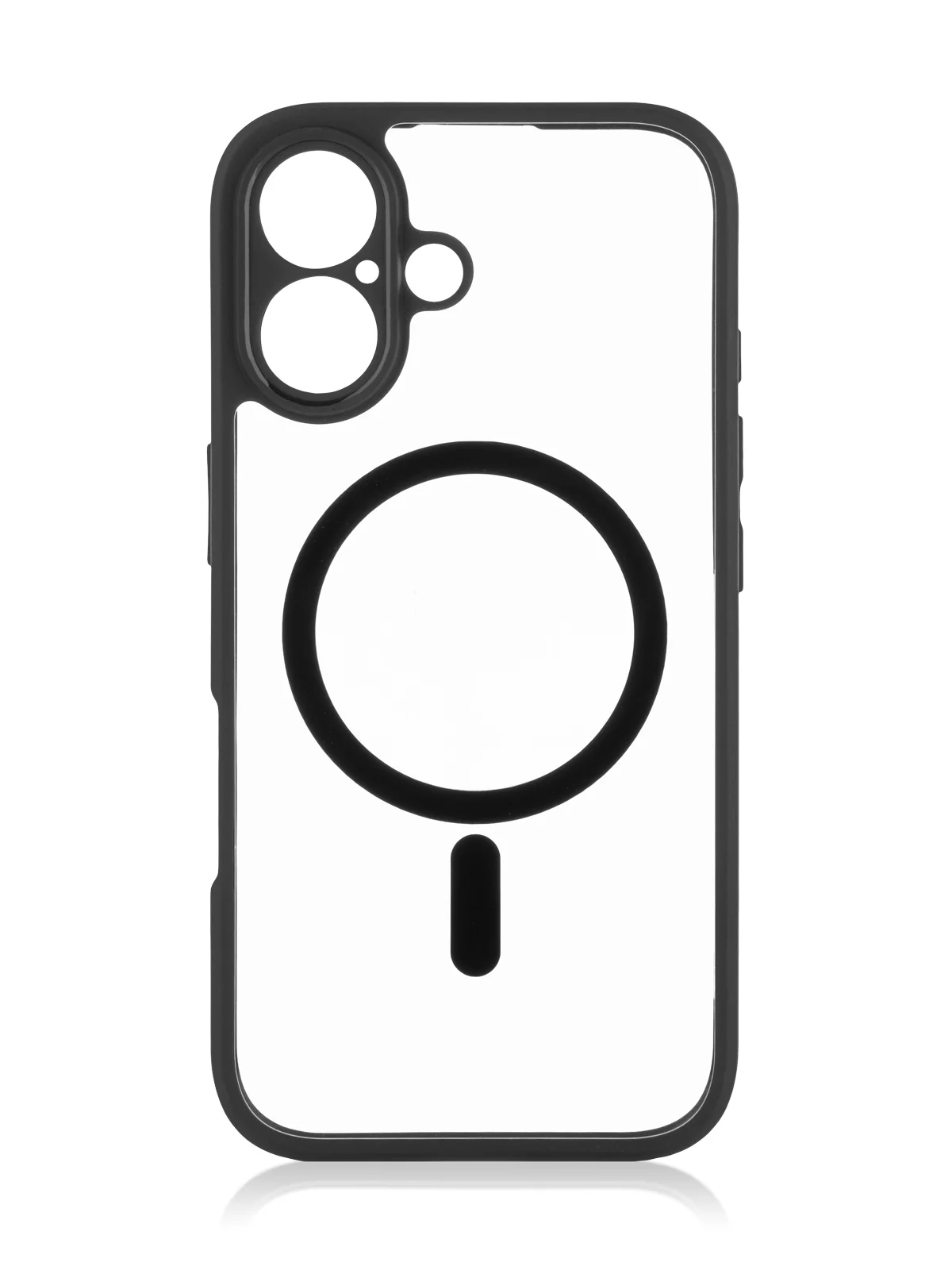 Прозрачный чехол MagSafe для iPhone 16, Pro, Max Plus пластиковый с силиконом BROSCORP, защитой камер